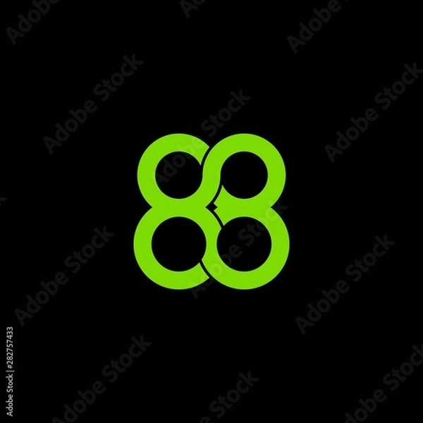 Fototapeta simple typography 88 vector logo