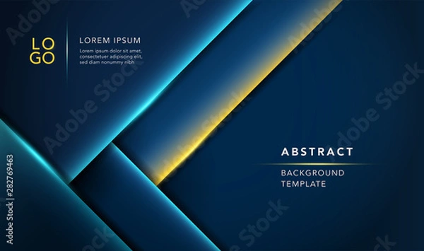 Obraz dark blue overlap vector background