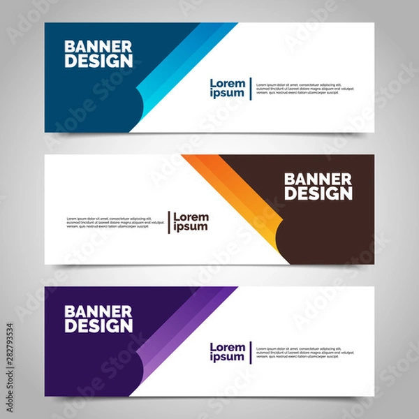 Obraz Vector abstract geometric design banner web template.