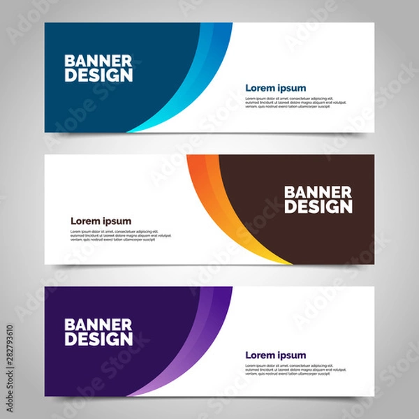 Fototapeta Vector abstract geometric design banner web template.