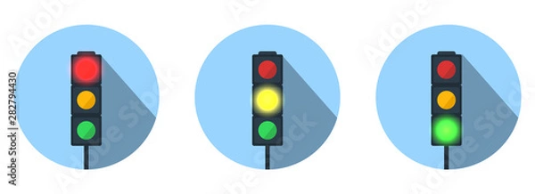 Fototapeta Set of Traffic Lights