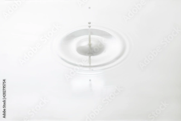 Fototapeta ミルクの水滴が落ちた瞬間