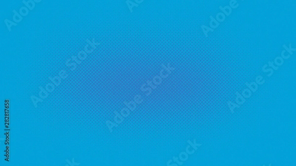 Obraz Blue retro comic pop art background with haftone dots design. Vector clear template for banner or comic book design, etc