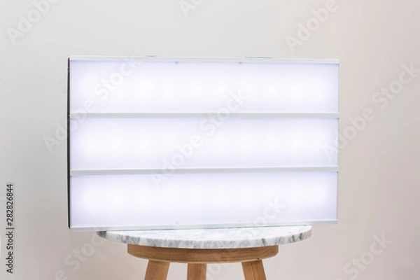 Obraz blank light box with space for writing 