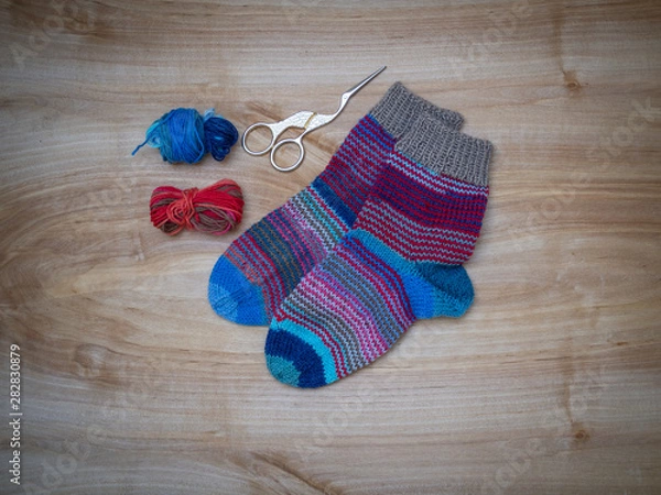 Obraz Handarbeit Socken stricken