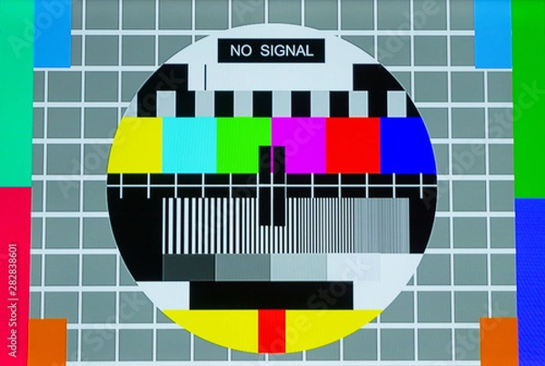 Obraz No signal and Television test screen