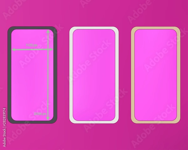 Fototapeta Mesh, magenta colored phone backgrounds kit.