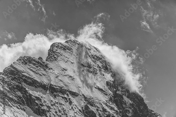 Fototapeta Top of the mountains in the Swiss Alps