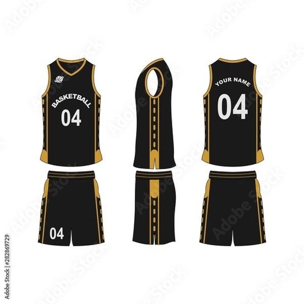 Fototapeta Basketball jersey set template collection.