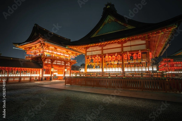 Obraz 京都　伏見稲荷大社　祭りと夏