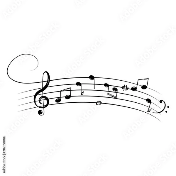 Fototapeta Music note Icon Vector