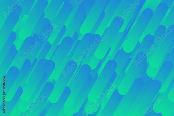 Obraz Abstract color pattern of neon blue liquid gradient lines background with modern geometric fluid shapes in dynamic motion stock illustration