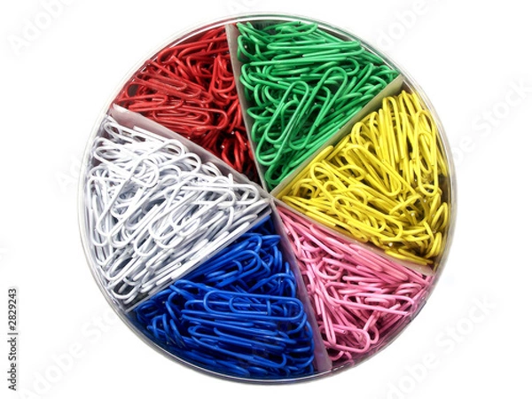 Obraz coloured paper clips