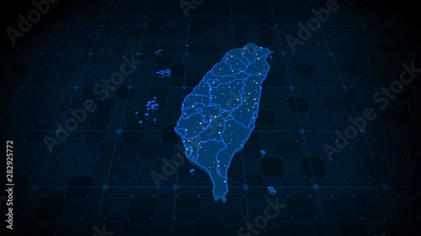 Fototapeta Taiwan Map