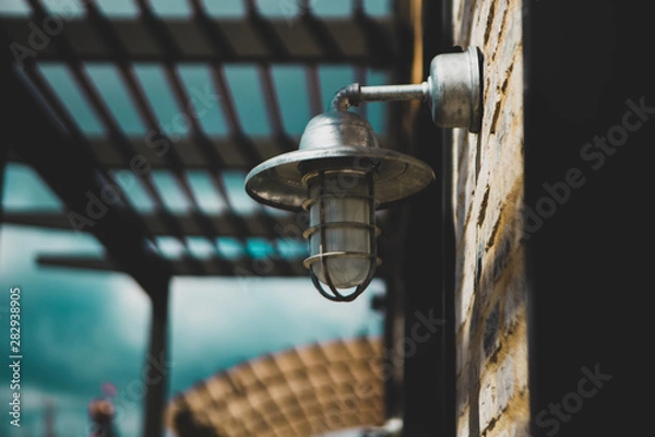 Obraz light on brick wall