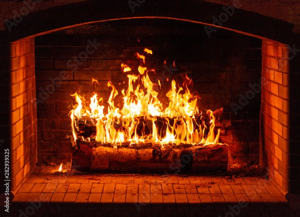 Obraz Fire in a fireplace
