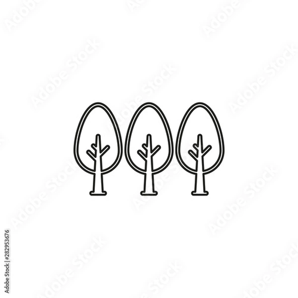 Obraz vector green forest illustration - vector tree