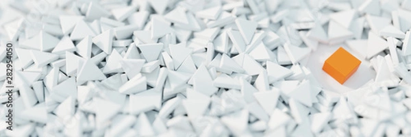 Obraz Feeling different; quality, human value and teamwork concepts. Original 3d rendering.