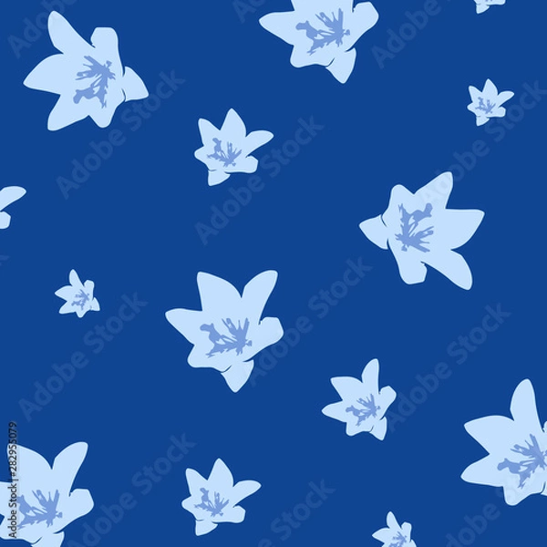Obraz Blue Flowers Pattern
