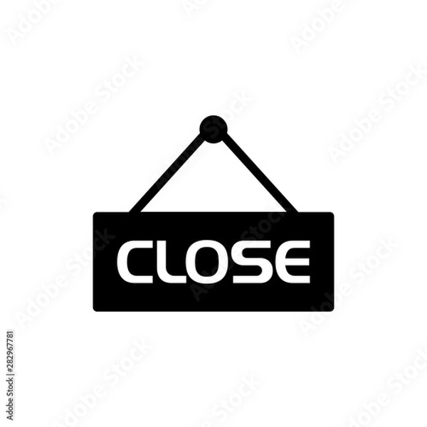 Obraz Open Close hanging icon vector symbol illustration