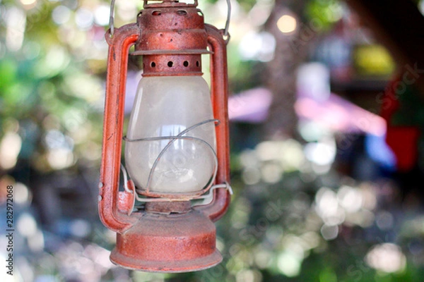 Fototapeta vintage red lantern