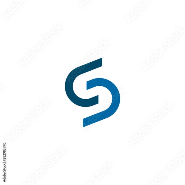 Obraz S letter initial logo design vector template