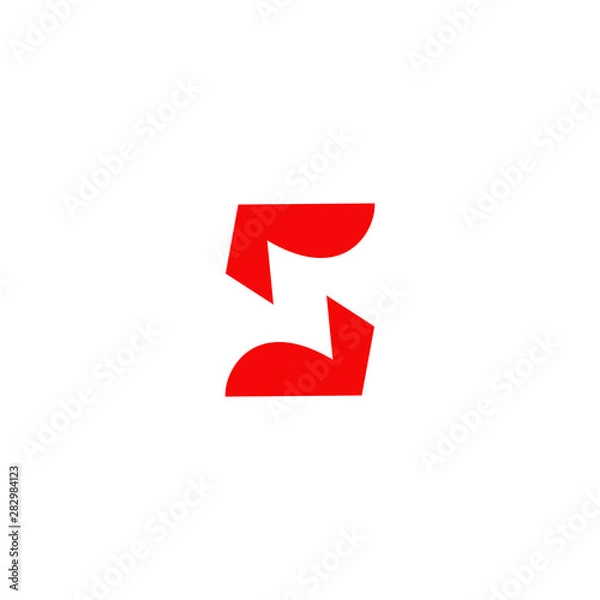 Fototapeta S letter initial logo design vector template
