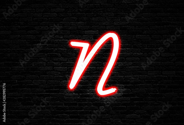 Obraz number on red background
