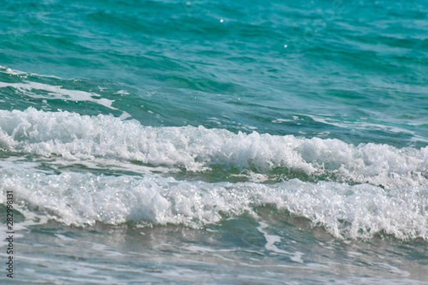 Fototapeta Beautiful mediterranean waves sea, Cyprus