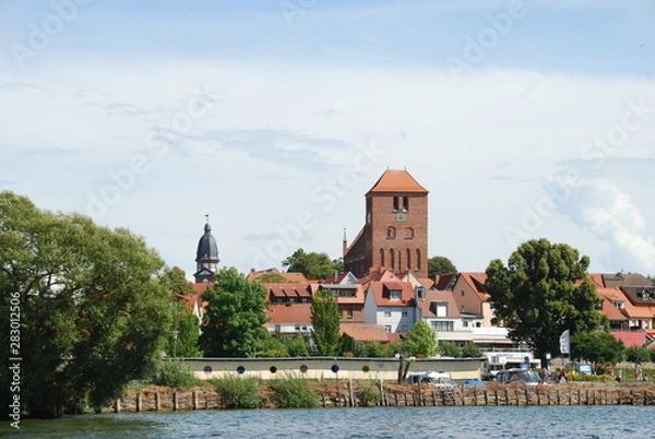 Fototapeta Blick auf Waren/Müritz