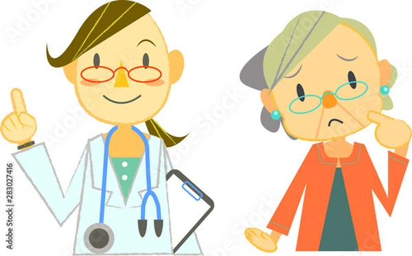 Fototapeta シニア女性＆医師