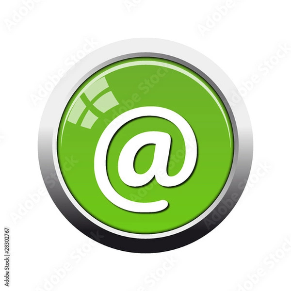 Obraz Botón glossy email