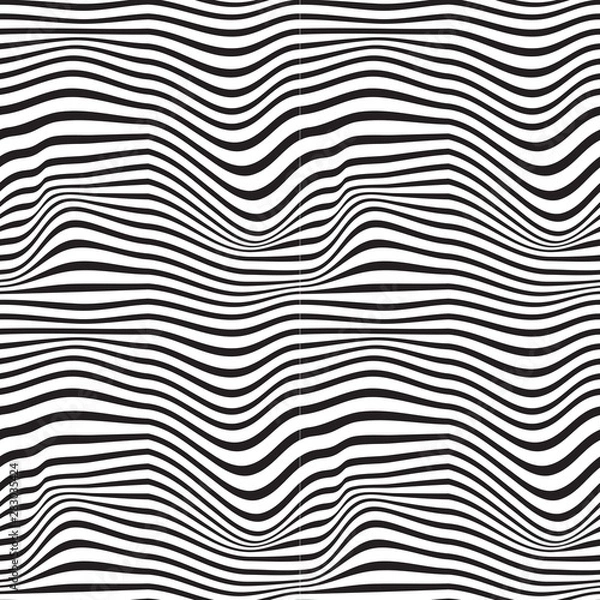 Obraz Pattern wavy zebra lines