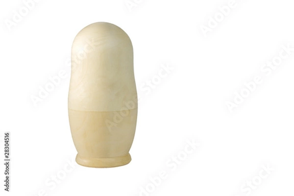 Obraz Unpainted nested doll (isolated on white)