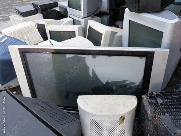 Obraz Computer landfill for electronic recycling