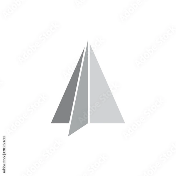 Obraz arrow 3d flat shadow logo vector