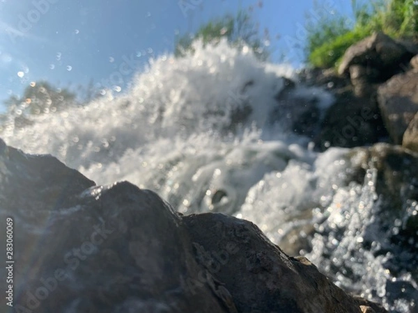 Obraz водопад, вода, камень