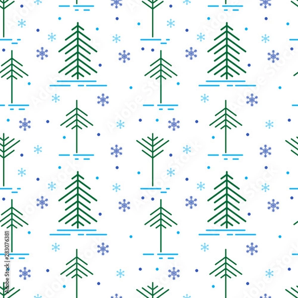Fototapeta Seamless Christmas Pattern