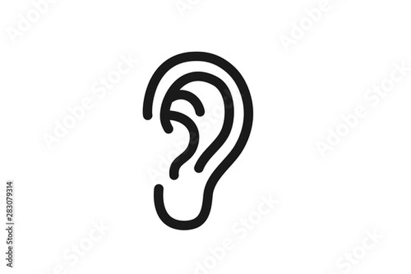 Obraz ear icon vector