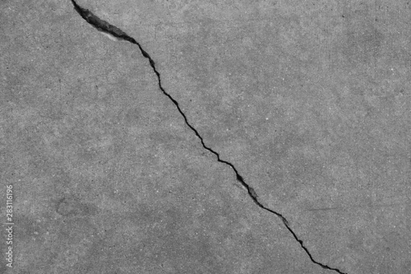 Obraz Crack in concrete on the streets of Los Angeles for interior design