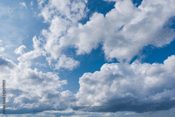 Fototapeta Amazing cloudscape on the sky at midday time.