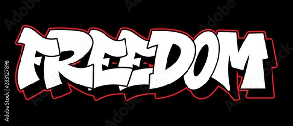 Fototapeta Graffiti style lettering text design