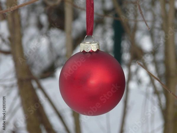 Obraz Rote Kugel mit Schleife