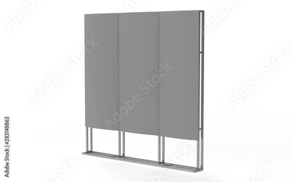 Obraz blank Display Advertising Stand. 3d illustration