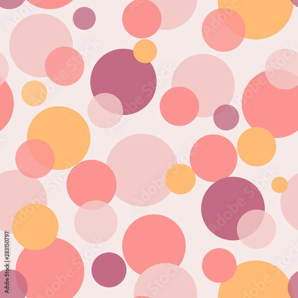 Obraz Seamless Pattern - Pink Bubbles