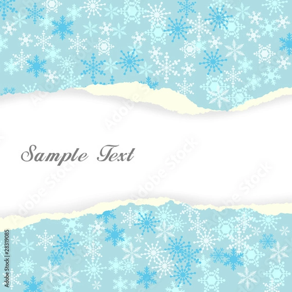 Fototapeta Winter background, snowflakes - vector illustration