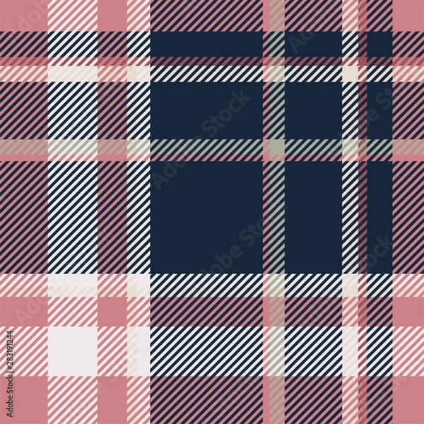 Fototapeta Tartan scotland seamless plaid pattern vector. Retro background fabric. Vintage check color square geometric texture.