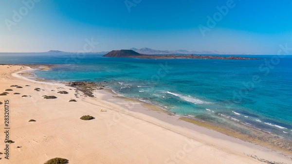 Obraz aerial view of the east coast of fuerteventura