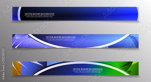 Fototapeta Set banner background with multicolor composition . vector design illustration
