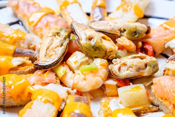 Obraz Seafood Tapas Closeup_2